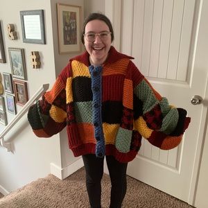 Not for sale. Harry Styles inspired sweater. Colour block. Hand made.